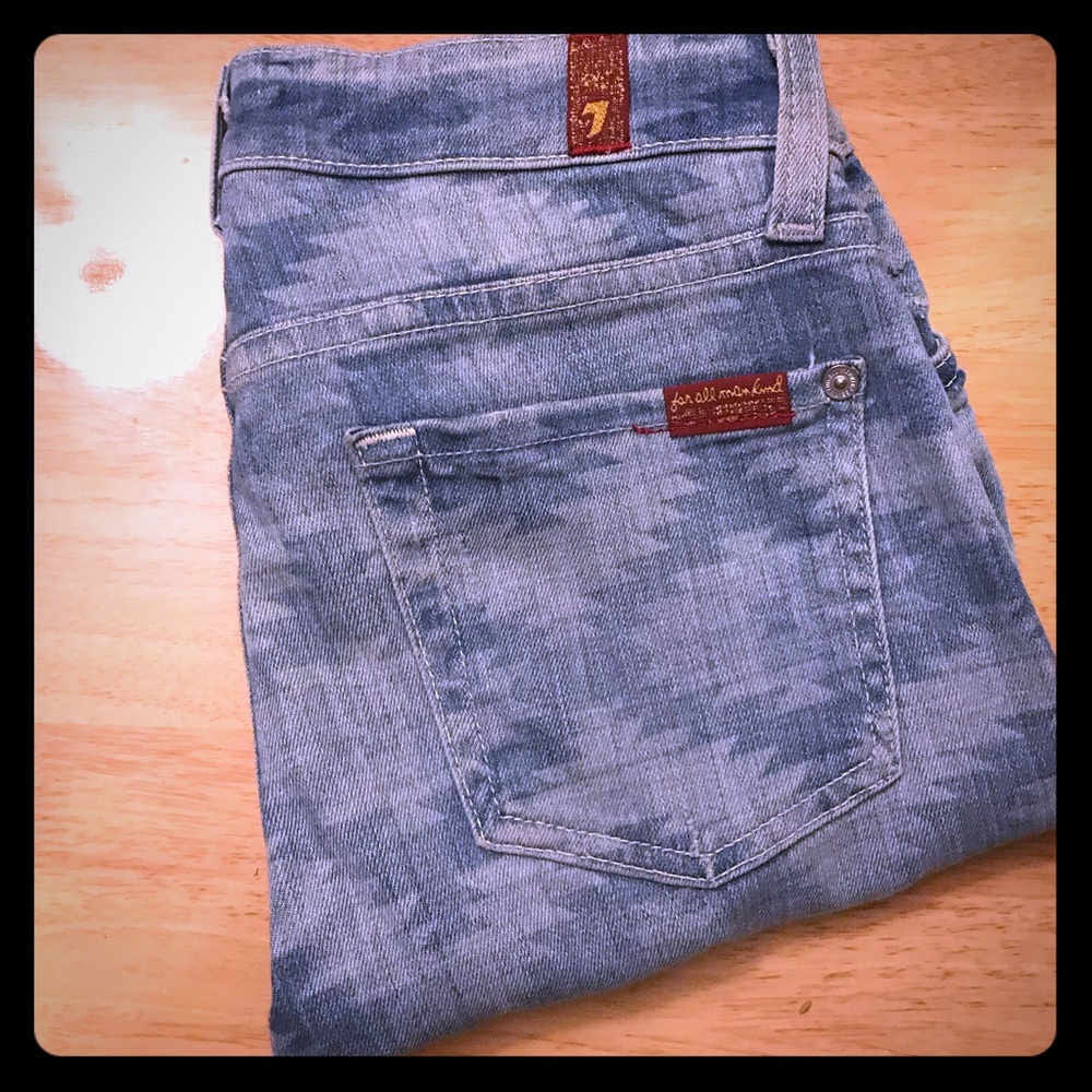 7 for all mankind Aztec Print skinny jeans 25
